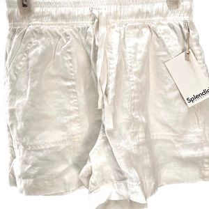 New Splendid Collection 100% Linen White Rivera Shorts- Size-S and XS